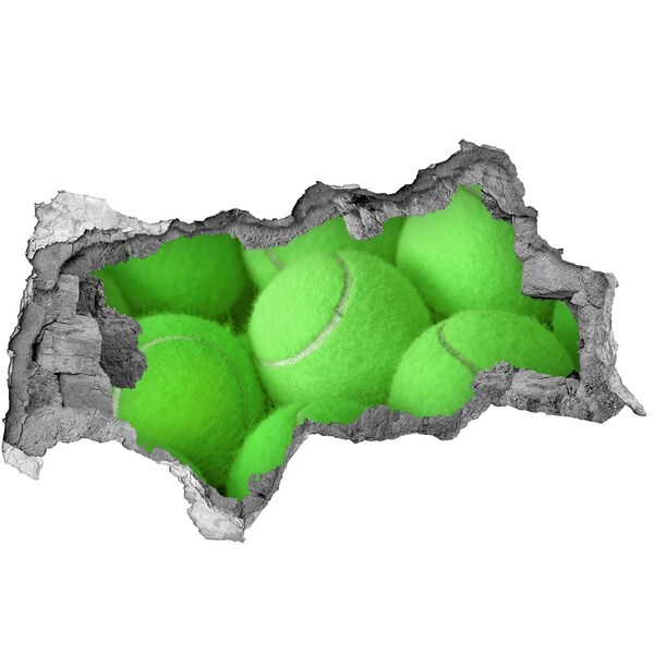 Autocolant autoadeziv gaură Mingi de tenis verzi în spatele peretelui