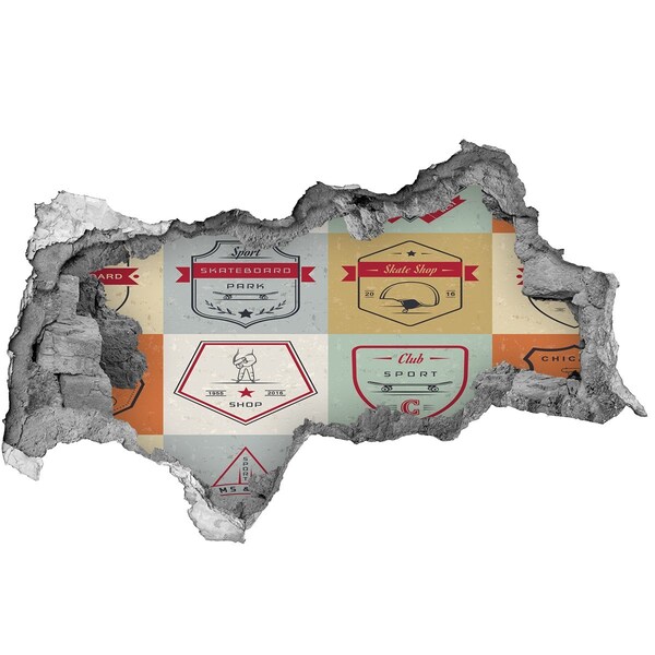 Autocolant gaură 3D Skatepark în oraș