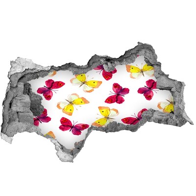 Autocolant autoadeziv gaură Fluturi în grădina de flori