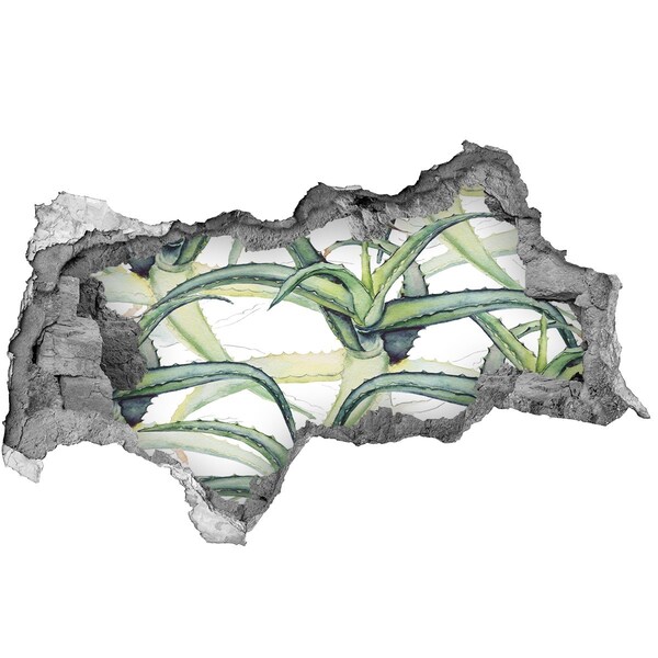 Autocolant un zid spart cu priveliște O oază verde în beton