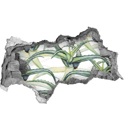Autocolant un zid spart cu priveliște O oază verde în beton