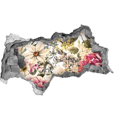 Autocolant autoadeziv gaură Grădina de flori din spatele zidului