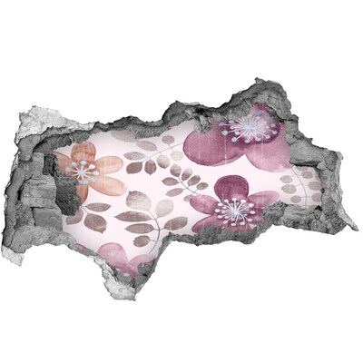 Autocolant autoadeziv gaură Motiv floral pe fundal roz