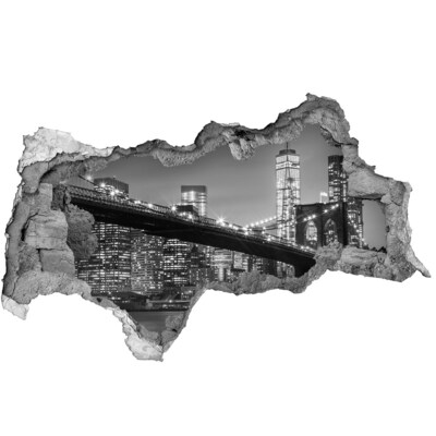 Fototapet 3D gaură în perete Podul din New York