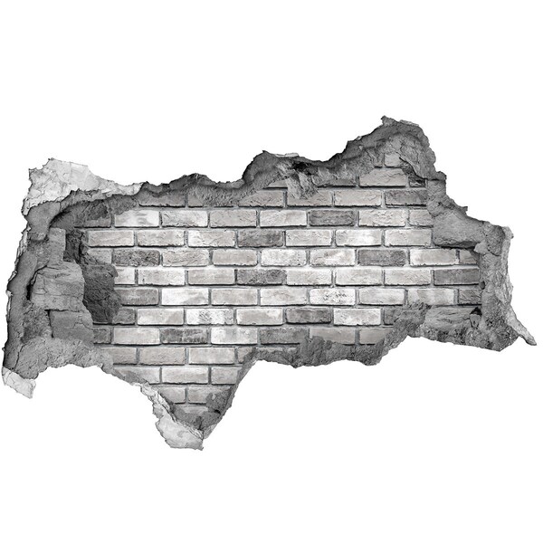 Fototapet 3D gaură în perete Un zid de cărămidă distrus