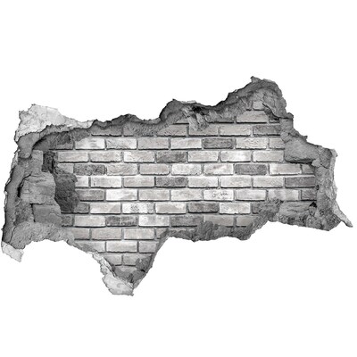 Fototapet 3D gaură în perete Un zid de cărămidă distrus