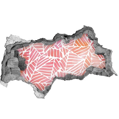 Autocolant gaură 3D Model de frunze tropicale