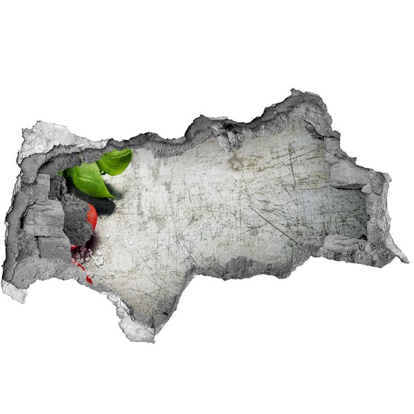 Autocolant de perete gaură 3D Un zid dărâmat cu vedere spre cer