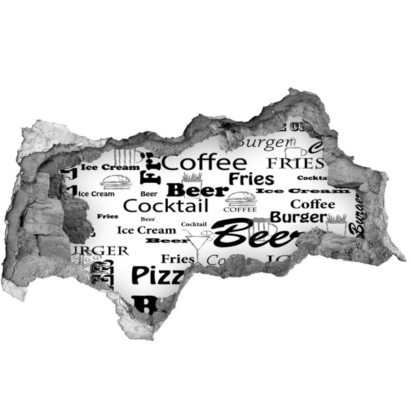 Fototapet un zid spart cu priveliște Haos culinar