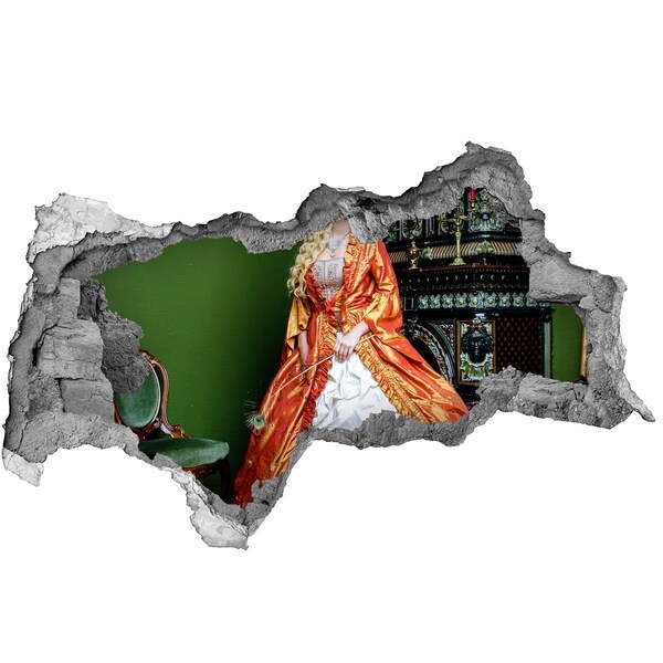 Autocolant un zid spart cu priveliște Un bal regal într-un interior istoric