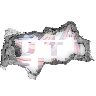 Autocolant gaură 3D Interior în stil graffiti