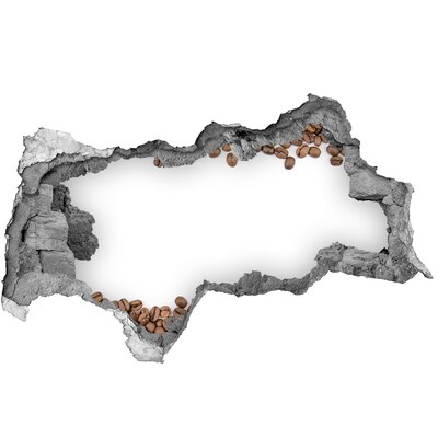 Autocolant autoadeziv gaură Perete de boabe de cafea spart