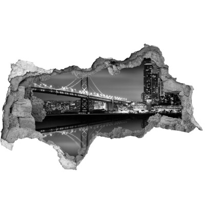 Autocolant autoadeziv gaură Podul Golden Gate noaptea