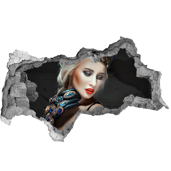 Autocolant 3D gaura cu priveliște Prințesa în ruine