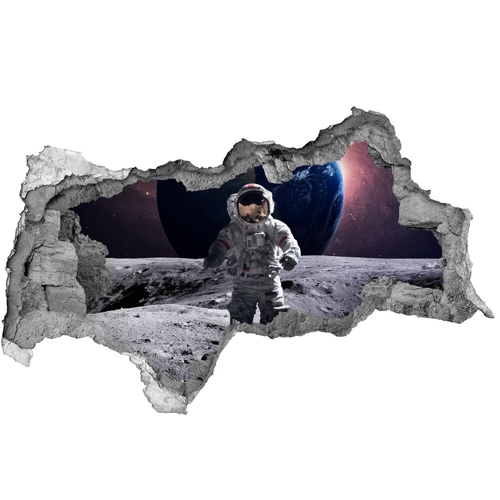 Autocolant 3D gaura cu priveliște Astronaut