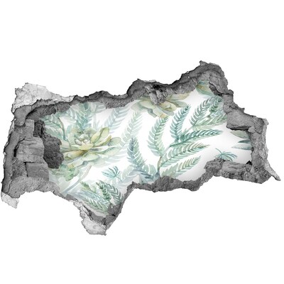 Autocolant 3D gaura cu priveliște O oază verde în beton