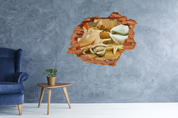 Fototapet un zid spart cu priveliște Comori marine