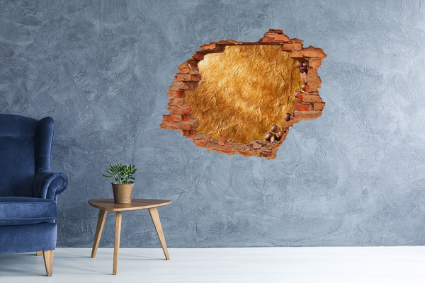 Autocolant autoadeziv gaură Gaură de aur în perete