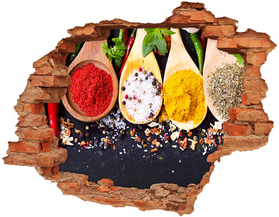Fototapet 3D gaură în perete Paradisul condimentelor