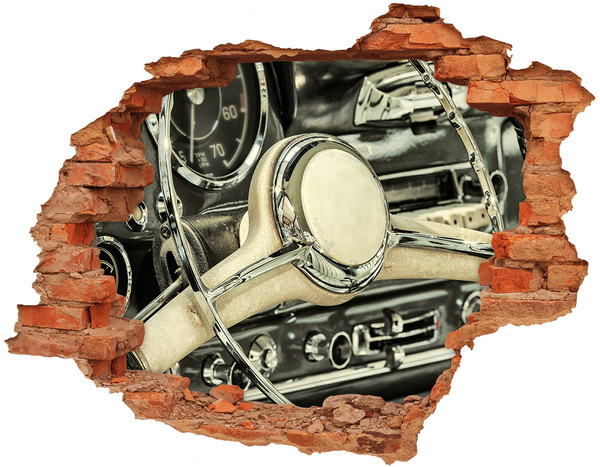 Autocolant de perete gaură 3D Cockpitul elegant al unei mașini clasice