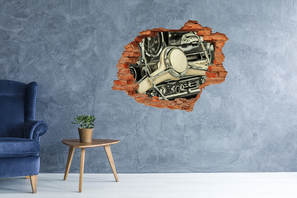 Autocolant de perete gaură 3D Cockpitul elegant al unei mașini clasice