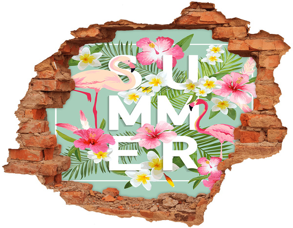 Autocolant de perete gaură 3D Vise de vară