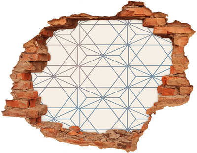 Fototapet un zid spart cu priveliște fundal geometrică