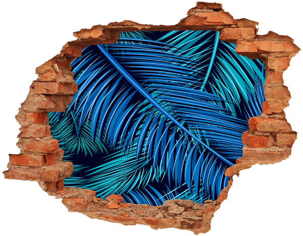 Fototapet 3D gaură în perete Oază tropicală cu palmieri