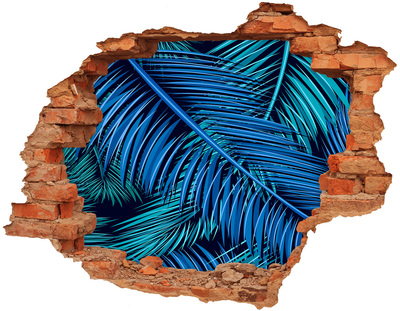 Fototapet 3D gaură în perete Oază tropicală cu palmieri