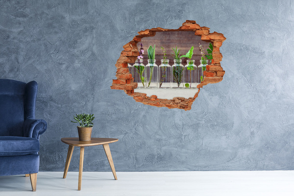 Autocolant autoadeziv gaură O oază verde în borcane de sticlă