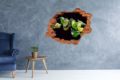 Fototapet un zid spart cu priveliște O doză de prospețime cu lămâie