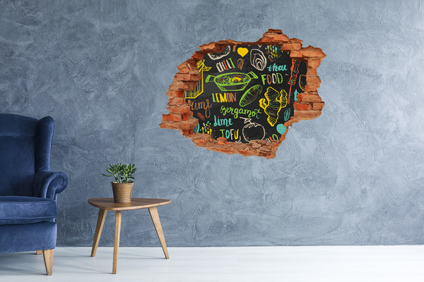 Autocolant un zid spart cu priveliște Inspirații pentru bucătărie