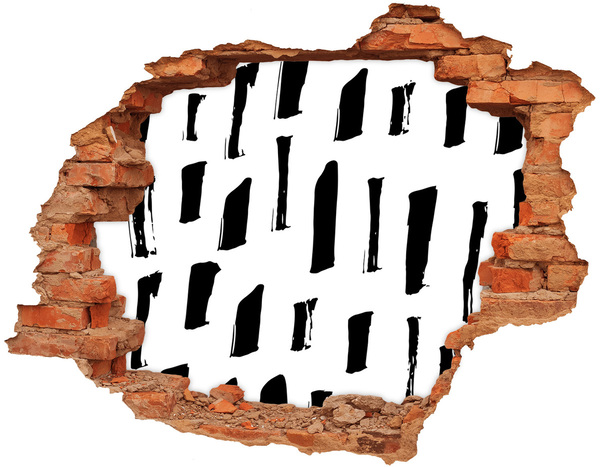 Autocolant un zid spart cu priveliște Un zid în ruine care domină orașul