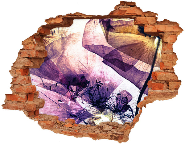 Autocolant autoadeziv gaură Lumea florală din spatele pereților