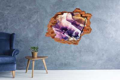 Autocolant autoadeziv gaură Lumea florală din spatele pereților