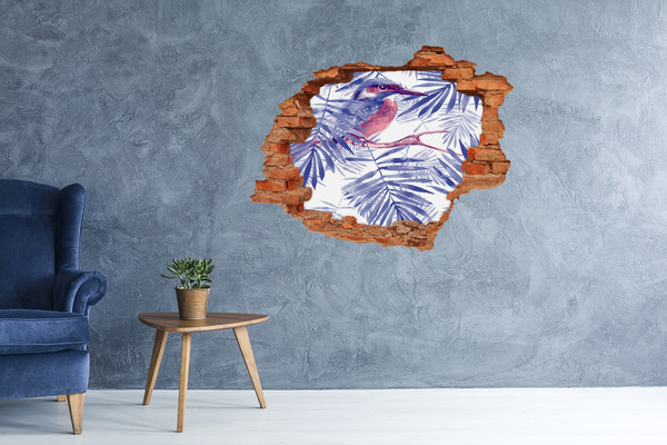 Autocolant un zid spart cu priveliște Paradis tropical în spatele zidului