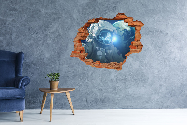 Autocolant gaură 3D Cosmonaut