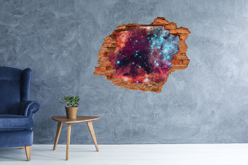 Fototapet 3D gaură în perete nor Magellanic