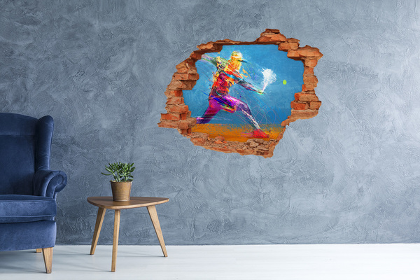 Fototapet 3D gaură în perete Imersiune în culori