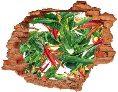 Autocolant un zid spart cu priveliște Paradis tropical în spatele zidului