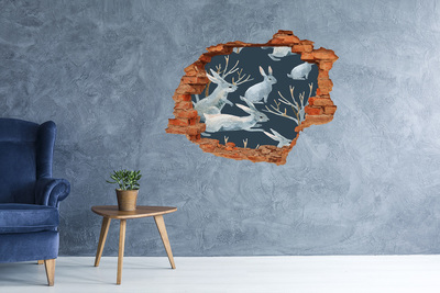 Autocolant autoadeziv gaură Iepurași în adâncurile mării