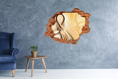 Autocolant autoadeziv gaură Abstracție aurie într-o gaură din perete