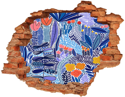 Autocolant autoadeziv gaură Grădină tropicală cu gaură în perete