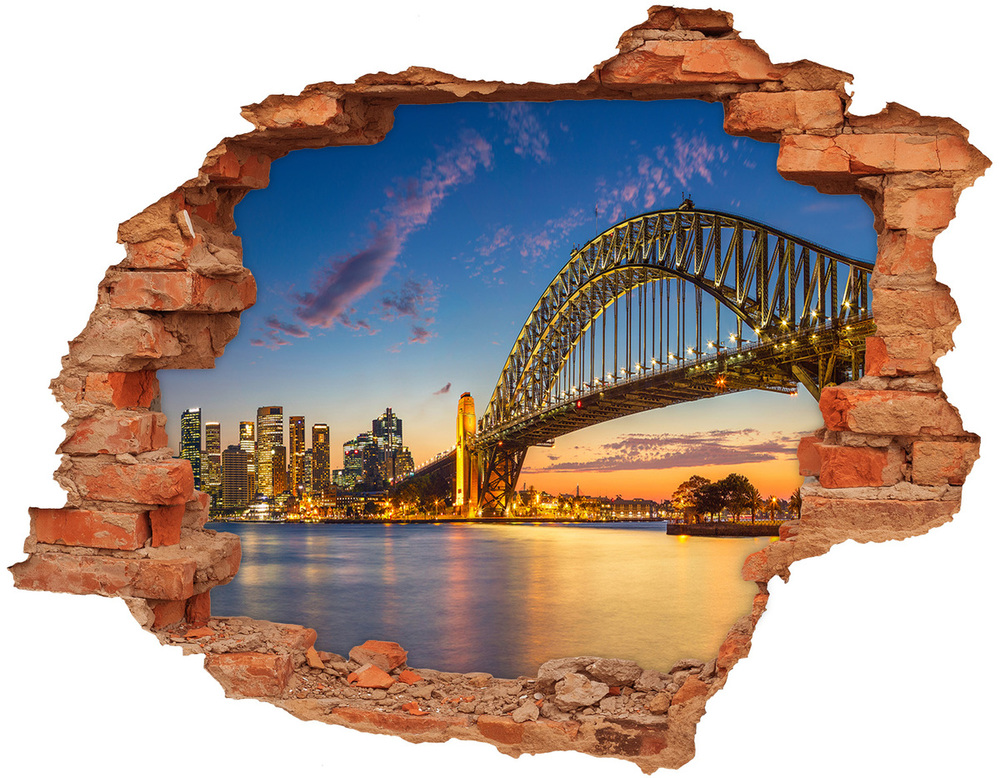 Autocolant un zid spart cu priveliște Sydney panorama