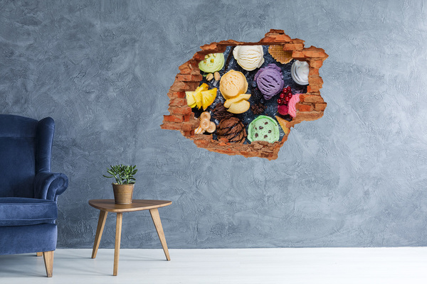 Fototapet 3D gaură în perete Nebunia gheții