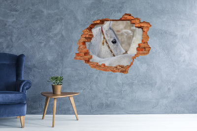 Autocolant gaură 3D Un cal într-o frâu elegant