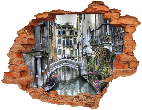 Autocolant 3D gaura cu priveliște Veneția, Italia