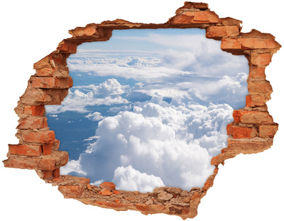 Autocolant un zid spart cu priveliște Nori pe cer