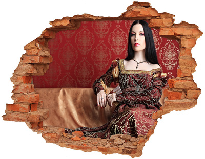 Fototapet 3D gaură în perete Prințesa în ruine