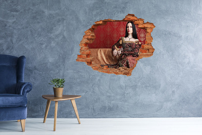 Fototapet 3D gaură în perete Prințesa în ruine